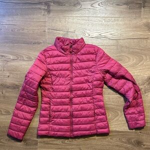 London Fog Quilted Puffer Jacket Pink Medium